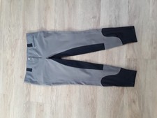 DAMEN REITHOSE VOLLBESATZ EQUILIBRE GR. 44 GRAU MIT SCHWARZ NEUWERTIG