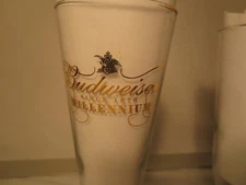 Budweiser Millennium Pilsner Beer Glass Budweiser Since 1876 Beer Glass