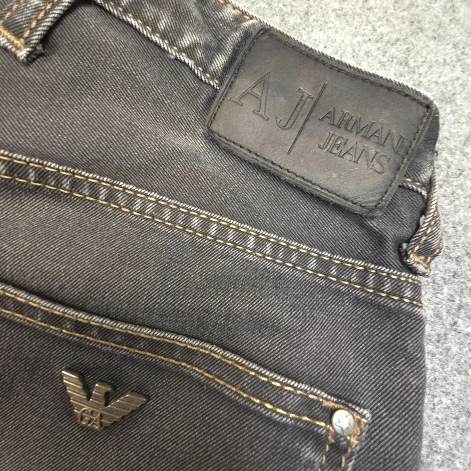 Pantalones de mezclilla Armani Exchange para hombre 31 negros a medida ajustados elásticos J10 talla 31x31 Foto 3 de 4