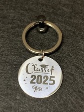 Class Of 2025 Keyring Stainless Steel for Graduation approx 2.5"