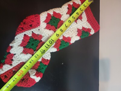 Vintage Crochet Granny Square Christmas Stocking