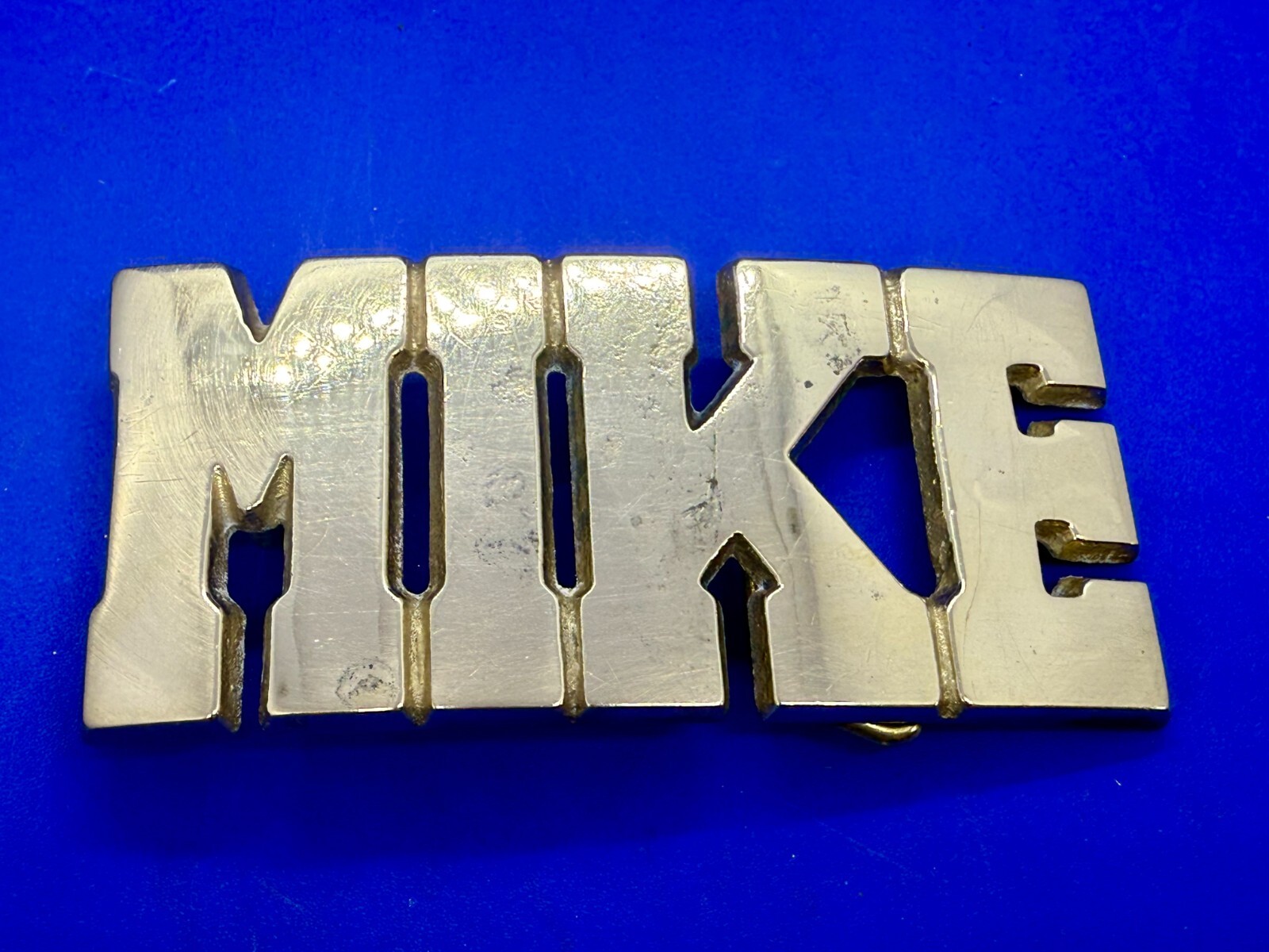 Custom Name MIKE Block Letter Solid Brass Vintage… - image 3