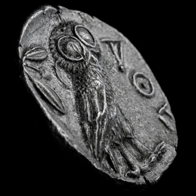 アッティカアテネ　440-404BC Ch XF Attica, Athens c. 440 - 404 BC AR Tetradrachm CH AU Str: 5/5