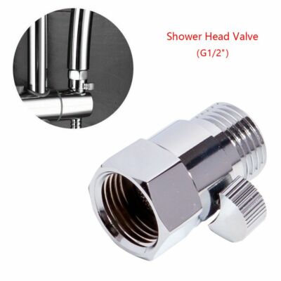 Full Brass G1/2'' Flow Quick Control Shut-OFF Valve Shower Head Hand Water Saver
