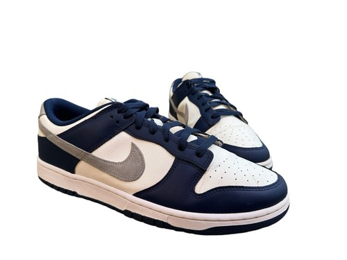 100% Authentic Mens Nike Dunk Low Midnight Navy Smoke Grey FD9749-400 OG rare 13 - Picture 10 of 16