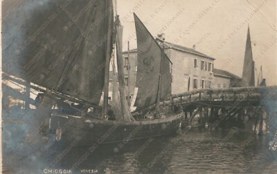 CHIOGGIA boat at the pier Photo Sciutto 842 Venice Photo postcard