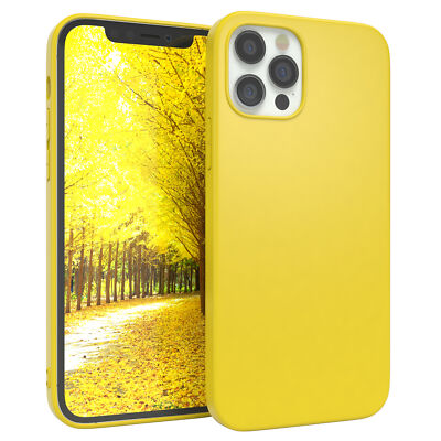 Für Apple iPhone 12 / 12 Pro Schutzhülle TPU Backcover Tasche Etui Matt Gelb