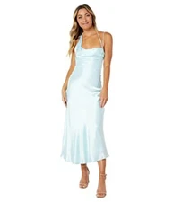 Bardot MINT Women's Asymmetric-Hem Satin Dress, US 10