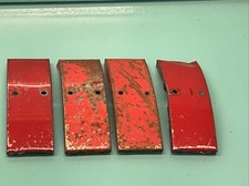 4 pc STEEL Red CS" WHEEL SEGMENTS A.C. Gilbert Erector Set One Bent Bad