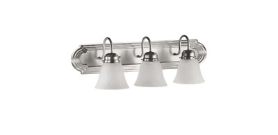 Quorum International 5094-3-165 Fort Worth Bathroom Vanity Light Satin Nickel