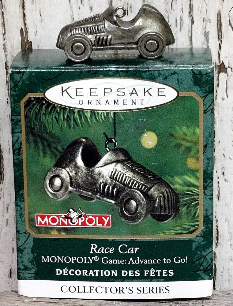 2001 Hallmark Keepsake Miniature Ornament Monopoly Race Car