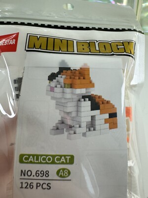 Dr. Star Klemmbausteine Calico Cat 126 PCS Mini Block Katze OVP DIY