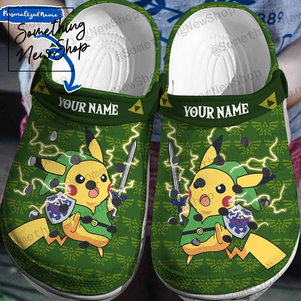 Personalized Pika Zelda Clogs Shoes