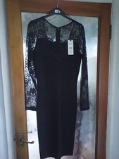 lipsy dress size 10 lace and ribbed midi dress New with tags
