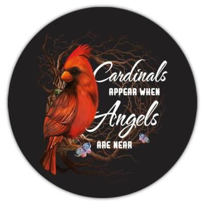 Gift Coaster : Cardinals Appear Angels Are Near Bird Ecology Nature Aviary