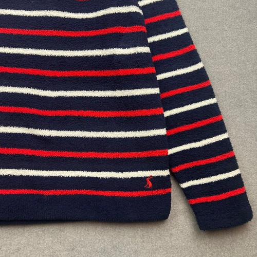 JOULES Jumper Womens UK 14 Navy Teddy Borg Stars Multi Striped Fleece Classic - Picture 9 of 12