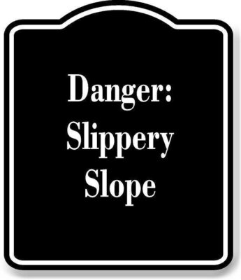 Danger Slippery Slope BLACK Aluminum Composite Sign