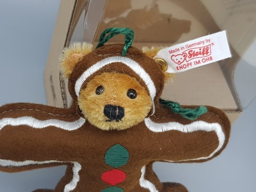 STEIFF LEBKUCHEN-Bär Teddy Anhänger Nr. 670947 ca.10cm in OVP Zertifikat TOP - Bild 1 von 10