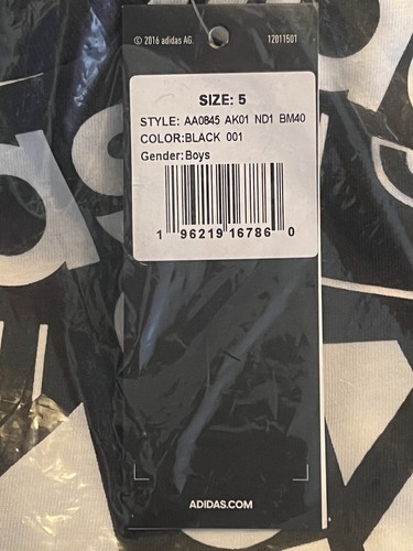 NEW WITH TAGS - Adidas Graphic Tshirt Size 5, Black/ White, AA0845 - Orig. $28 - Picture 5 of 8