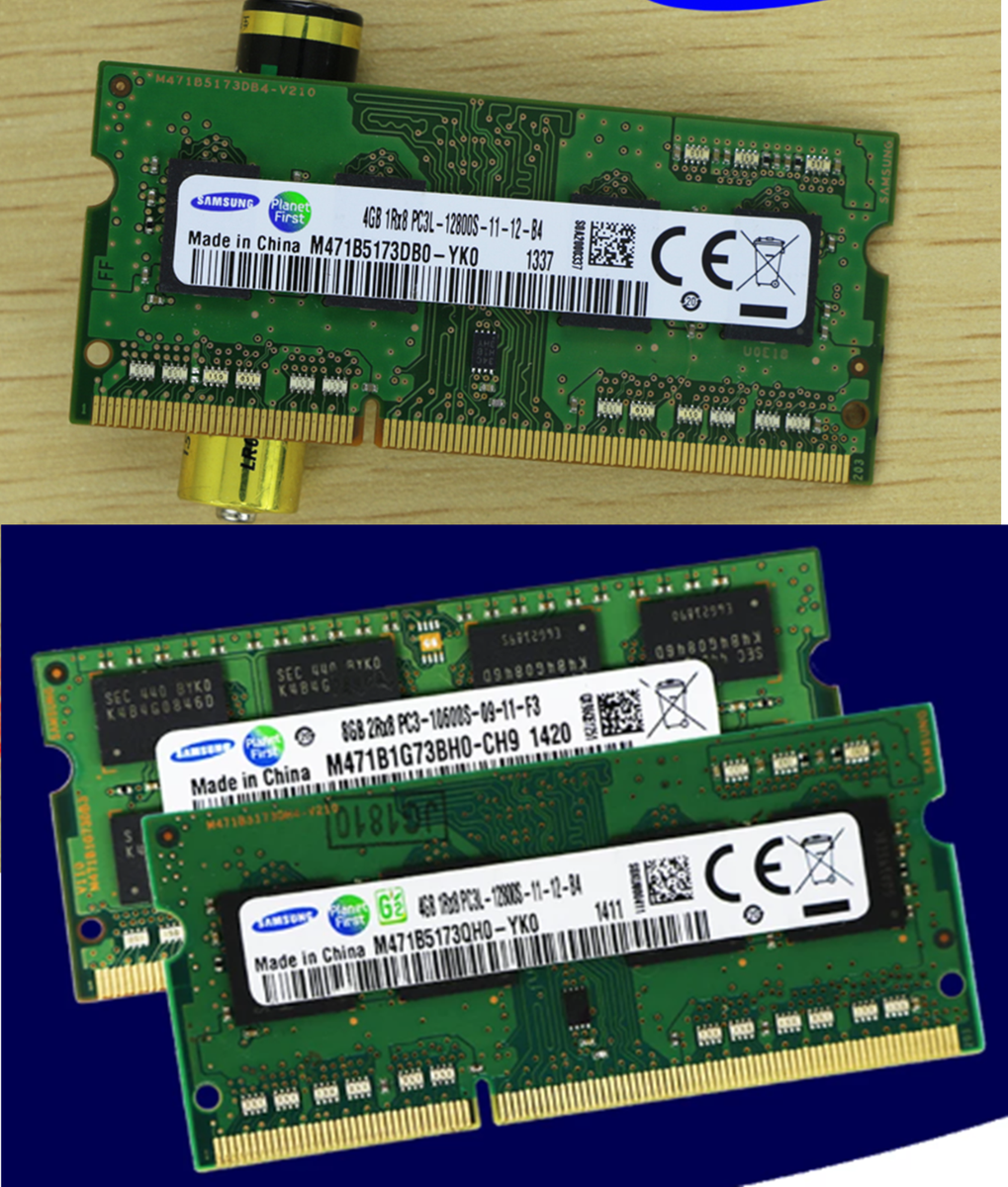 Laptop Memory 8GB 4GB PC3L-8500/1060 DDR3 1066/1333/1600Mhz Notebook  SAMSUNG RAM