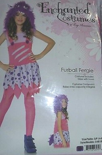 Neu Pelzball Fergie Mädchen verzaubertes Monster Kostüm Halloween Verkleidung klein 4-6 - Bild 2 von 4