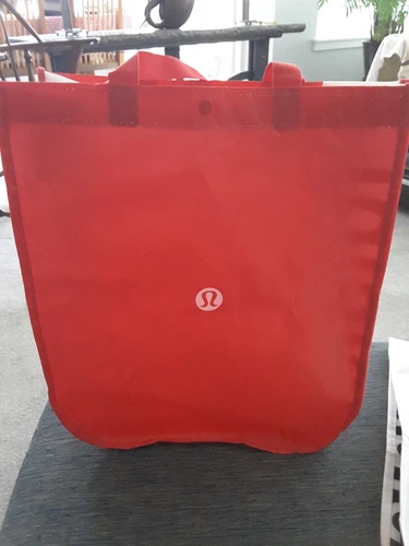 Lot of 2 Lululemon Reusable Shopping Tote Bag Large 16"X 13" Preowned Used