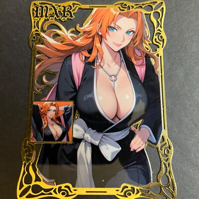 #ad Goddess Story Gold METAL Card Serial Number # 100 Maiden Party Rangiku Anime $13.49