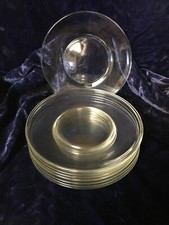 9 Classic Clear Glass 8" Plates