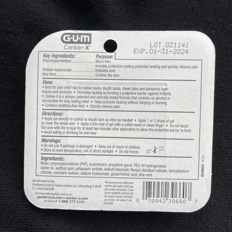 GUM CankerX Pain Gum Relief Gel Aloe Vera Oral Care Sunstar eBay
