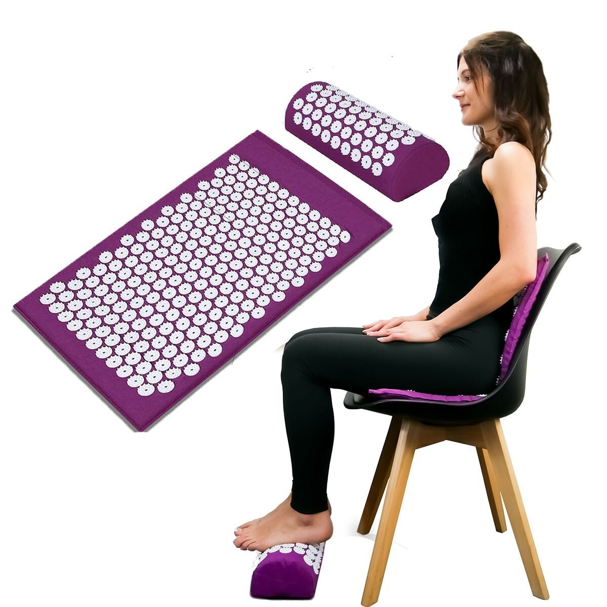 Mat Yoga Acupressure Massage Pain Cushion Body Relieve Set Stress Relief Massage