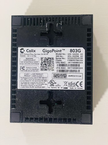 Calix Gigapoint 803G Fiber Optical Network Terminal Switch Module w/ Adapter. - Photo 2/3