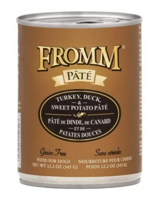 Fromm Four Stars Turkey Duck Sweet Potato Pate Grain Free Dog Food 24 Cans