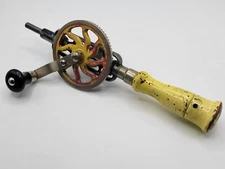 Miller Falls No. 2-01 Egg Beater Style Hand Drill  w/ storage in handle- VINTAGE