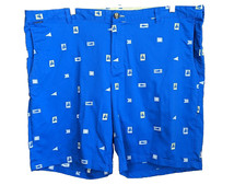 Columbia PFG Shorts Mens 44 Blue Chino Sailboat Fishing Cruise Casual Resortwear