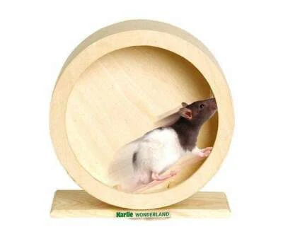 Karlie Flamingo Holz-Laufrad BOGIE WHEEL sicheres Laufrad für Hamster Maus Ratte