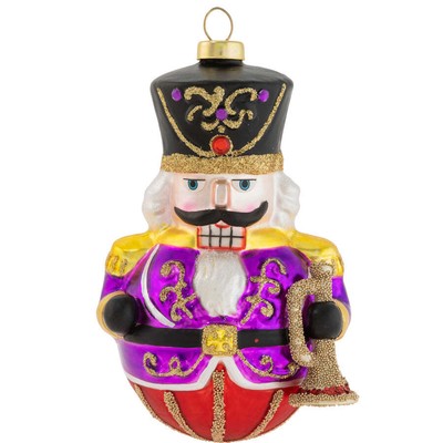 Kat + Annie 4.5'' Bugle Brigade Nutcracker Christmas Ornament with Gems
