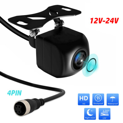 4 Pin Reverse Camera Car Rear View Backup Parking HD Night Vision CAM Waterproof