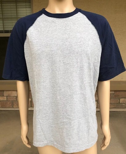 Vintage Foot Locker Softball Baseball Shirt Gray Blue South Africa Made Size 2XL