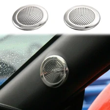 Interior A-Pillar Side Stereo Speaker Cover Trim For Ford Mustang 2015+ Chrome