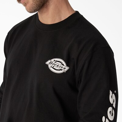 Dickies Men's Long Sleeve Heavyweight Logo T-Shirt Size Medium