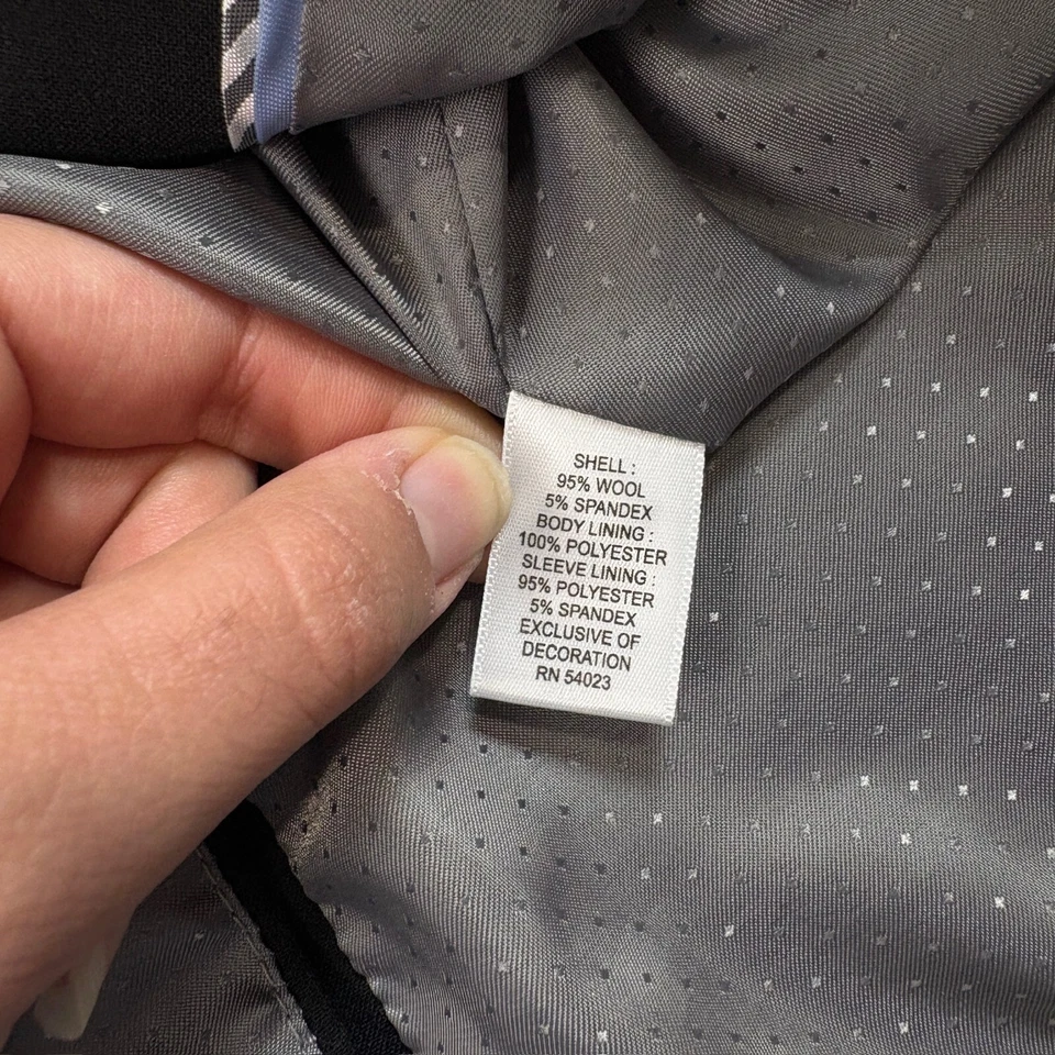 Banana Republic Jacket Women 8 Black Blazer Wool Blend Academia Heritage Work Foto 4 de 4