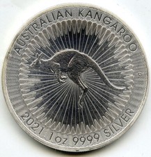 2021 Australia Kangaroo 9999 Silver 1 oz Coin Dollar - Elizabeth II - H323 38.97 per troy oz