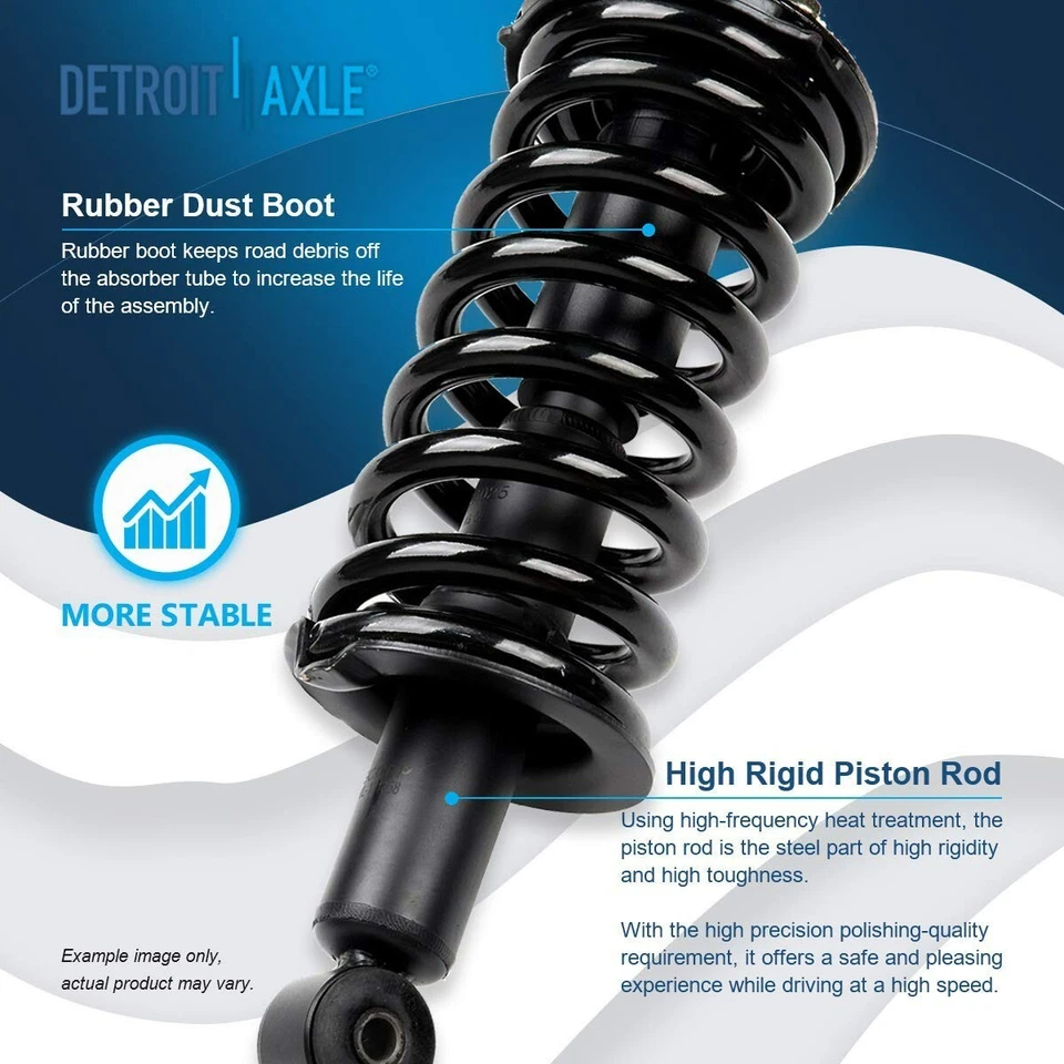 RWD Front Rear Strut Coil Spring Shocks Sway Bars for 2004 - 2015 Nissan Titan - Image 4 of 4