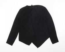 Divided Womens Black Polyester Blend Jacket Blazer Size 8