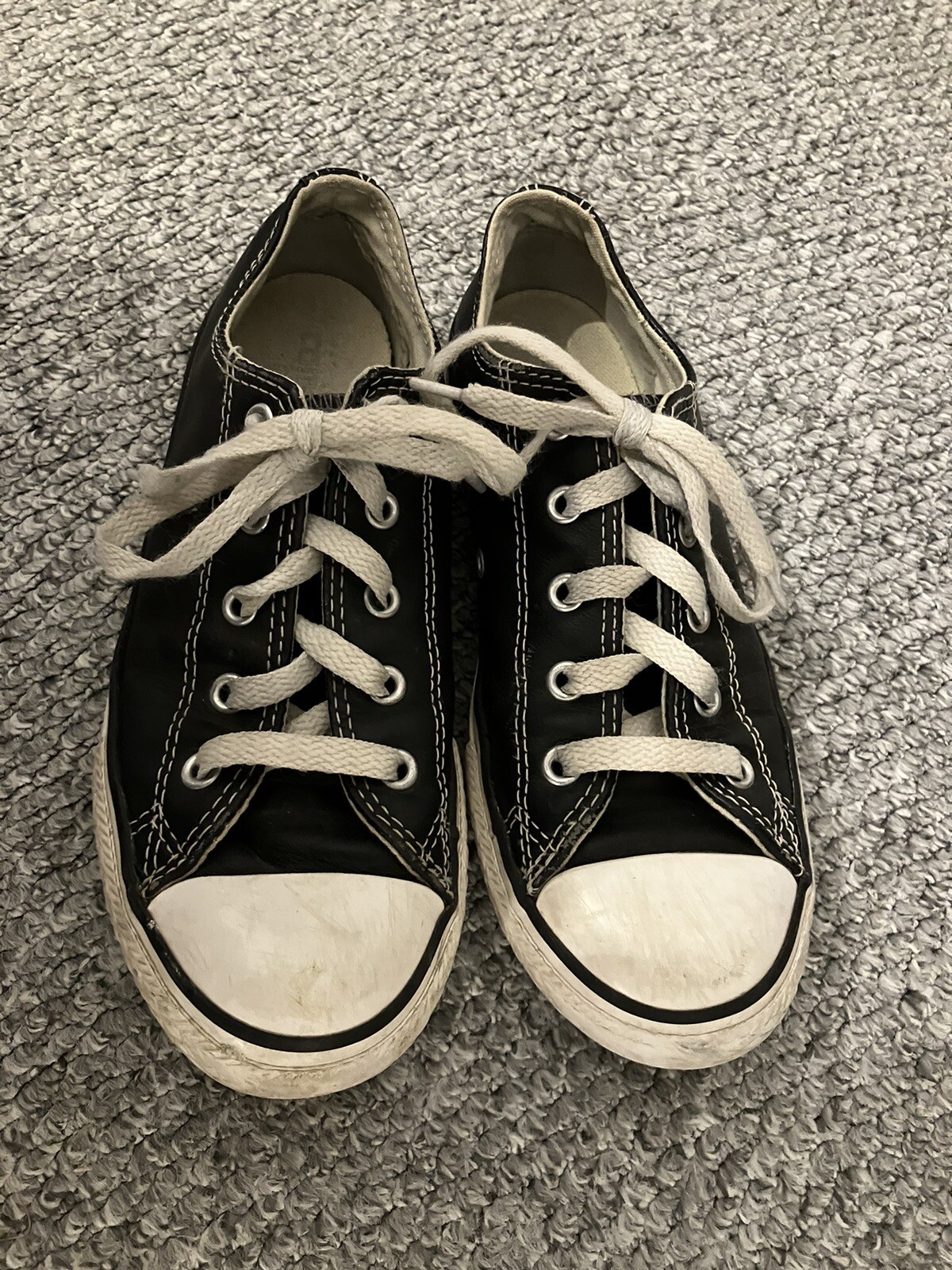 black leather converse size 5