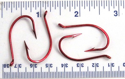 100 VMC 8369RD 8369 Live Bait Red Octopus Fish Fishing Hooks 3/0 From France