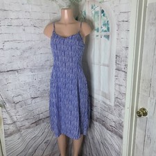 Old Navy Fit & Flare Women's Sheath Dress Size Medium Striped Stretch Open Back