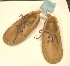 NEW NWT Light Brown/Beige Hard Sole Lace Up Dress Baby Shoes-Sz 2 12/24M CUTE 