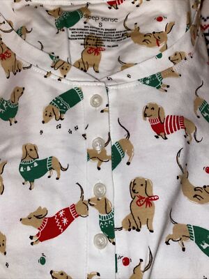 New Nwt Dachshund Wiener Dog Dogs Long Sleeve Pajama Top