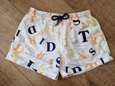 Trussardi Junior Boys Swim Shorts White Size 12 Years Old New 